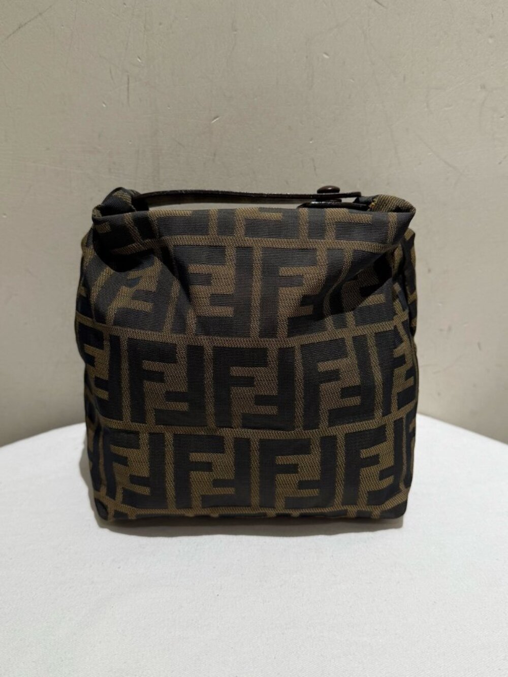 Fendi Zucca FF Vintage Monogram Canvas Vanity Pouch